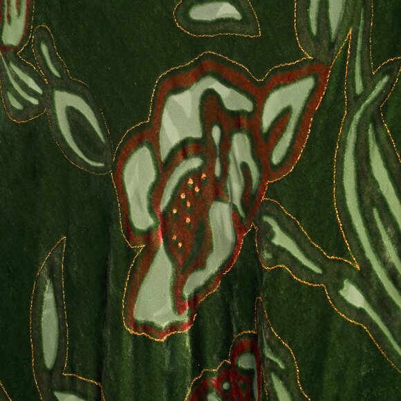 Citron Santa Monica Green Floral-Burnout Velvet Maxi Dress - Picture 6 of 9